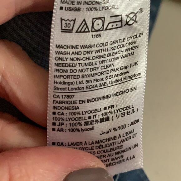 GAP soft belted blue Jean long-sleeve dress small - Picture 6 of 6